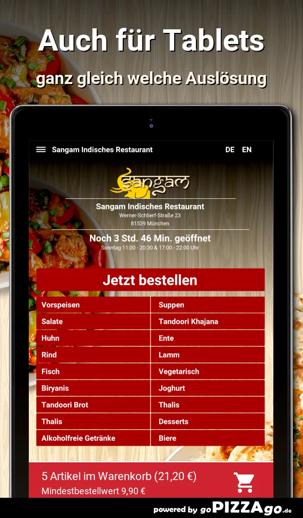 Sangam Indisches Restaurant Mü | Indus Appstore | Screenshot