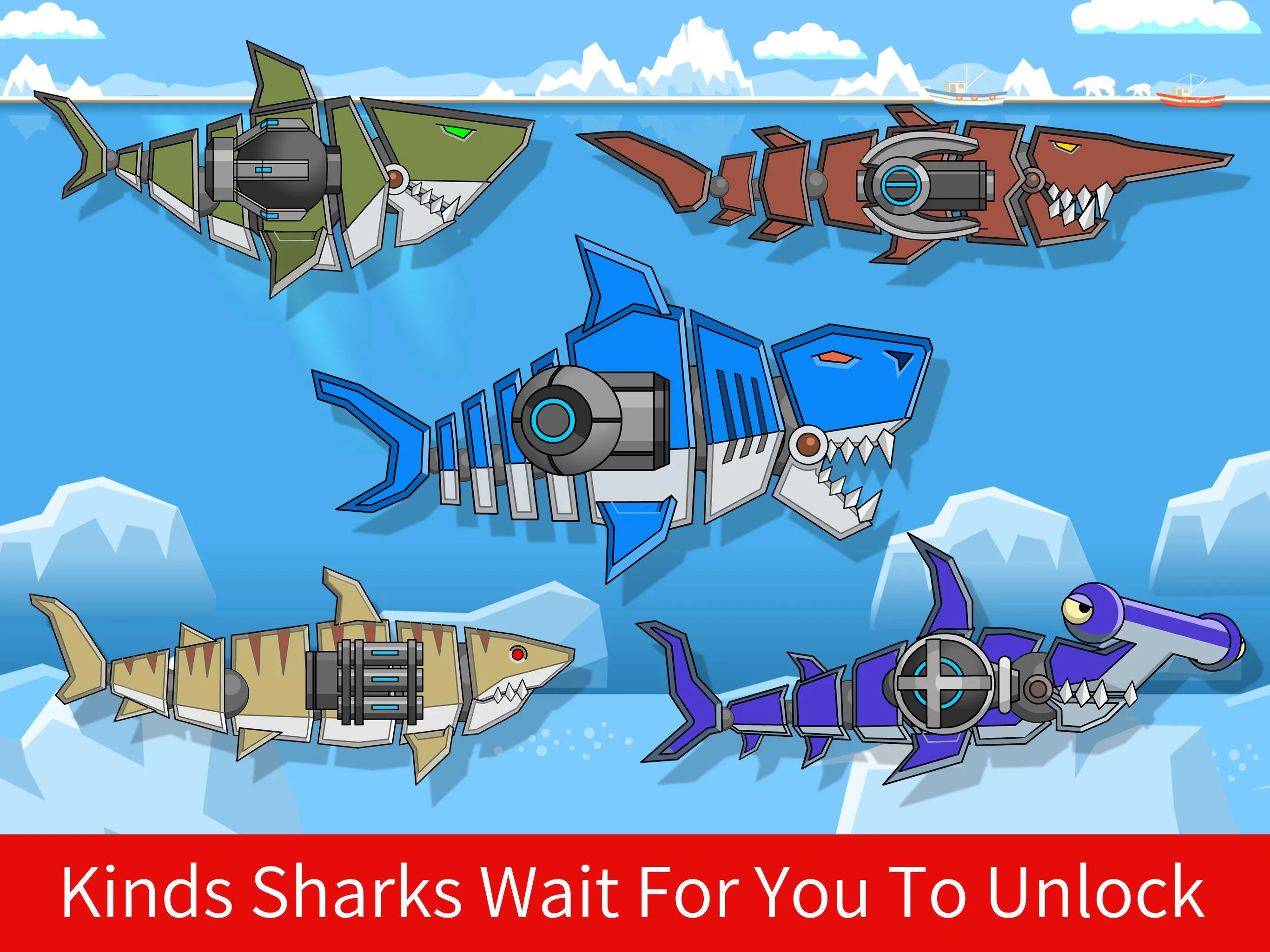 Robot Gun Shark Double Attack | Indus Appstore | Screenshot