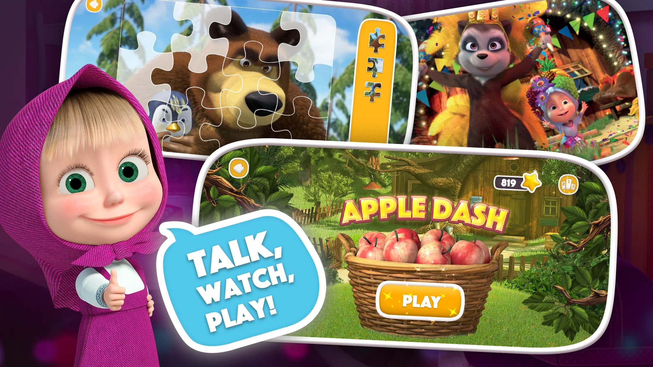 Masha and the Bear AI for Kids | Indus Appstore | Screenshot