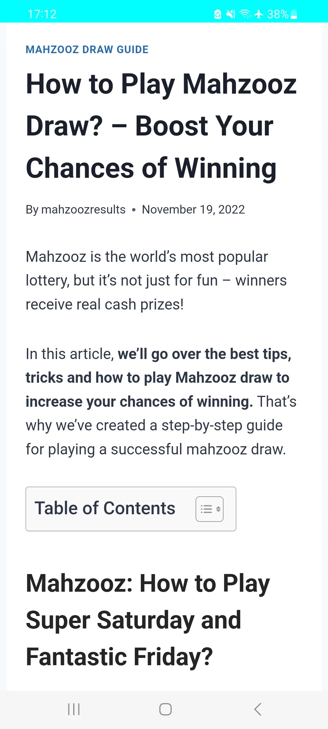 UAE Mahzooz Draw Results Today | Indus Appstore | Screenshot