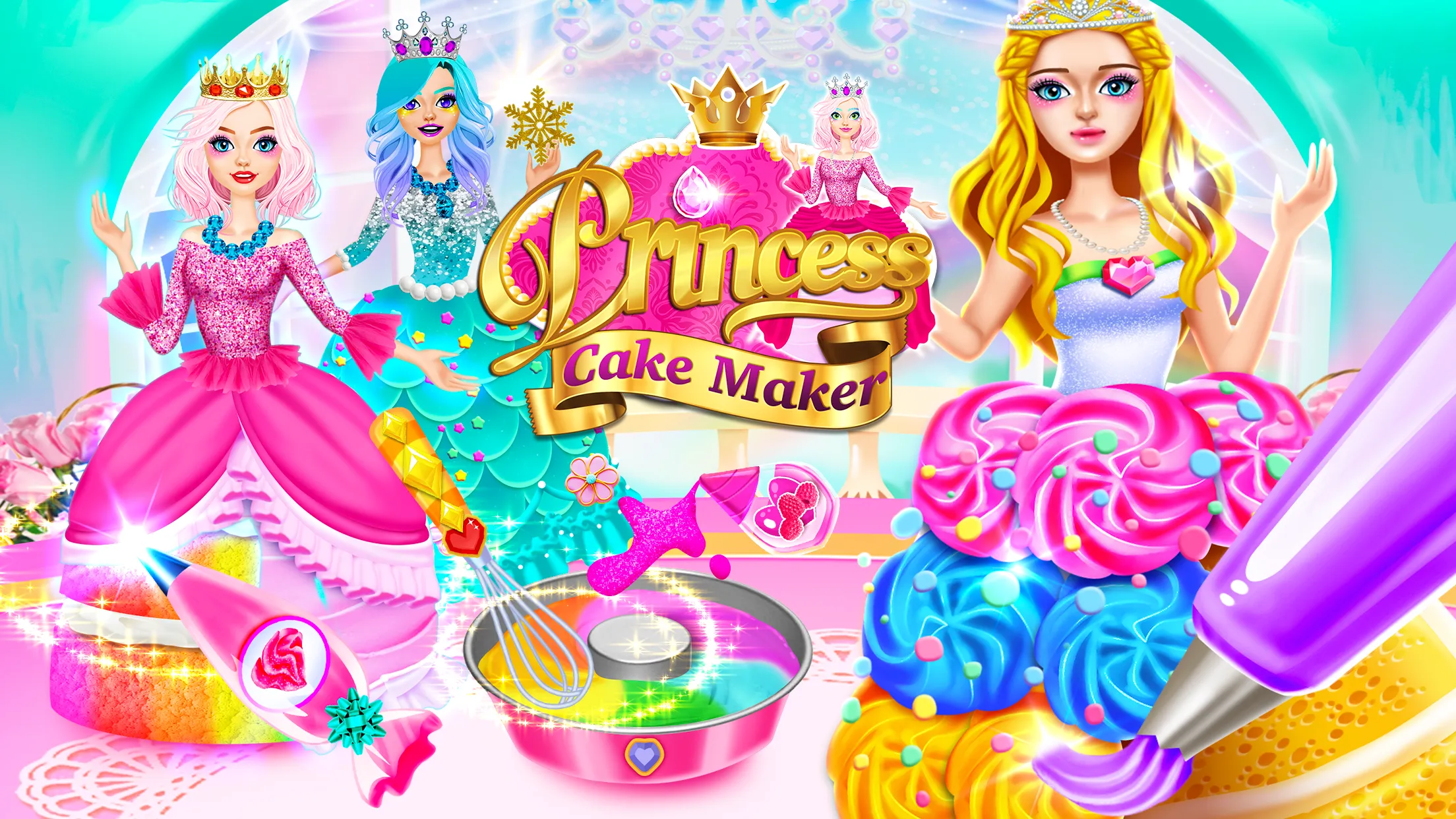 Rainbow Princess Cake Maker | Indus Appstore | Screenshot