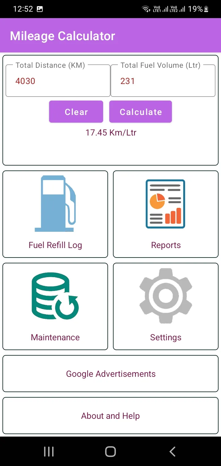 Mileage Calculator | Indus Appstore | Screenshot