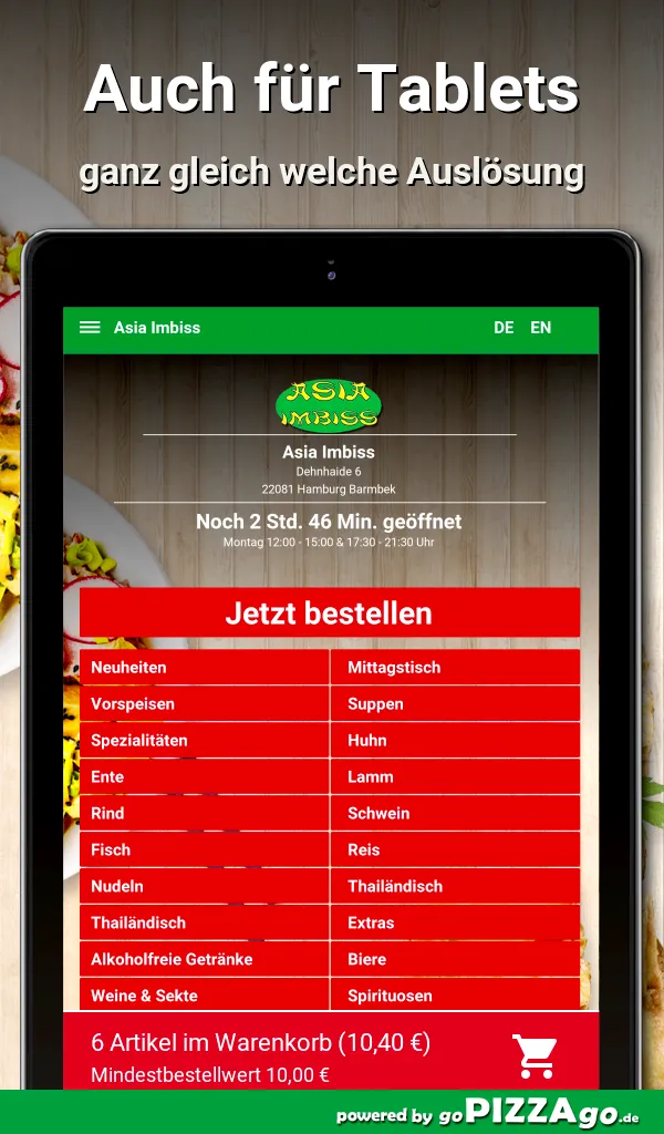 Asia Imbiss Hamburg Barmbek | Indus Appstore | Screenshot