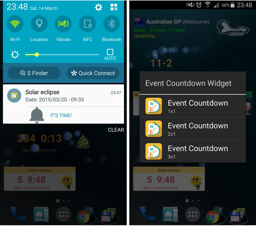 Event Countdown Widget | Indus Appstore | Screenshot