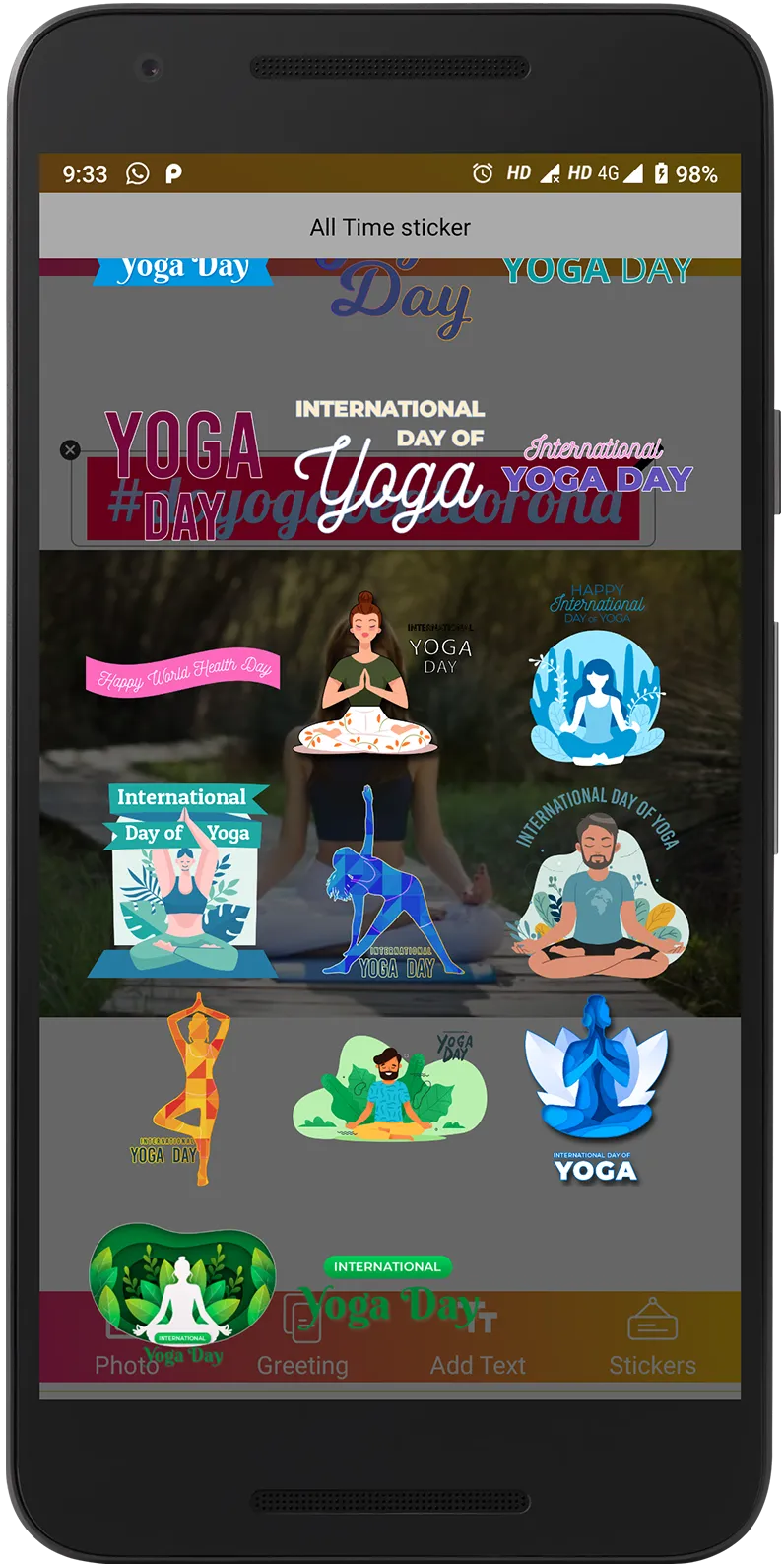 Yoga day sticker - 2023 | Indus Appstore | Screenshot