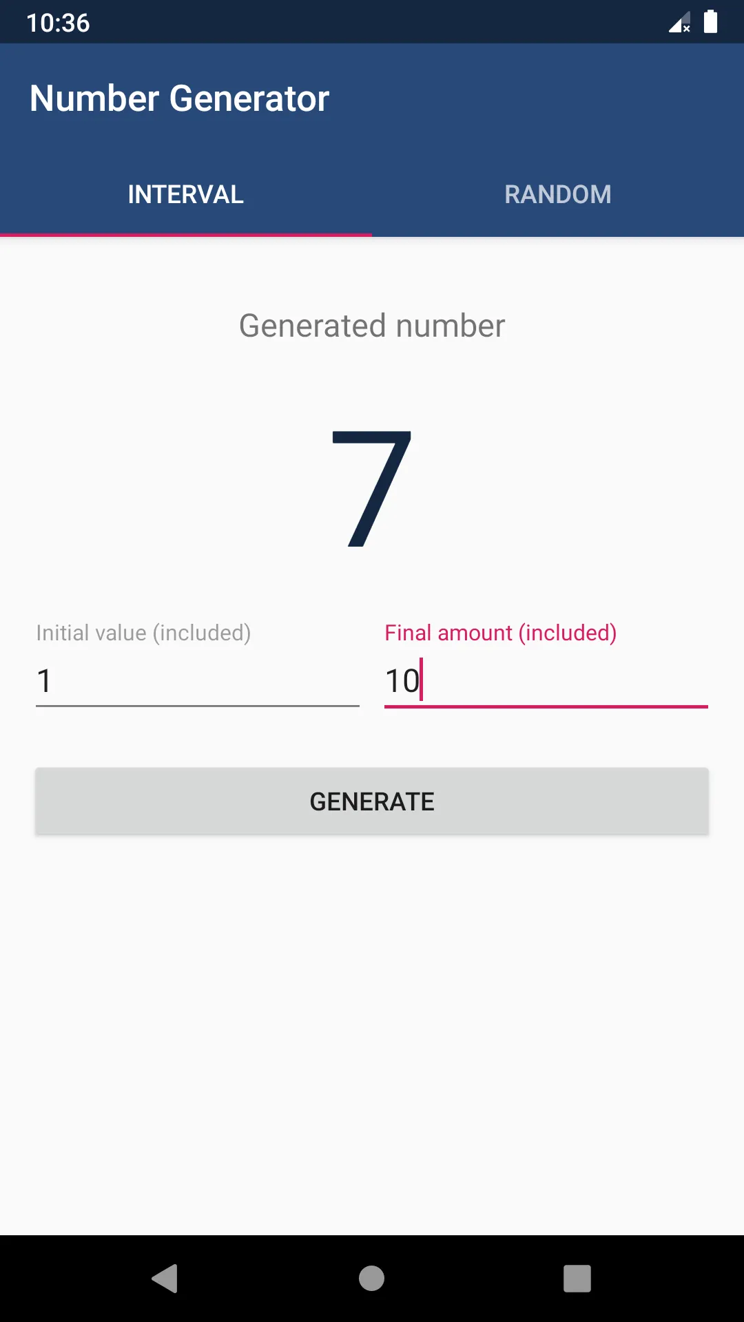 Number Generator | Indus Appstore | Screenshot