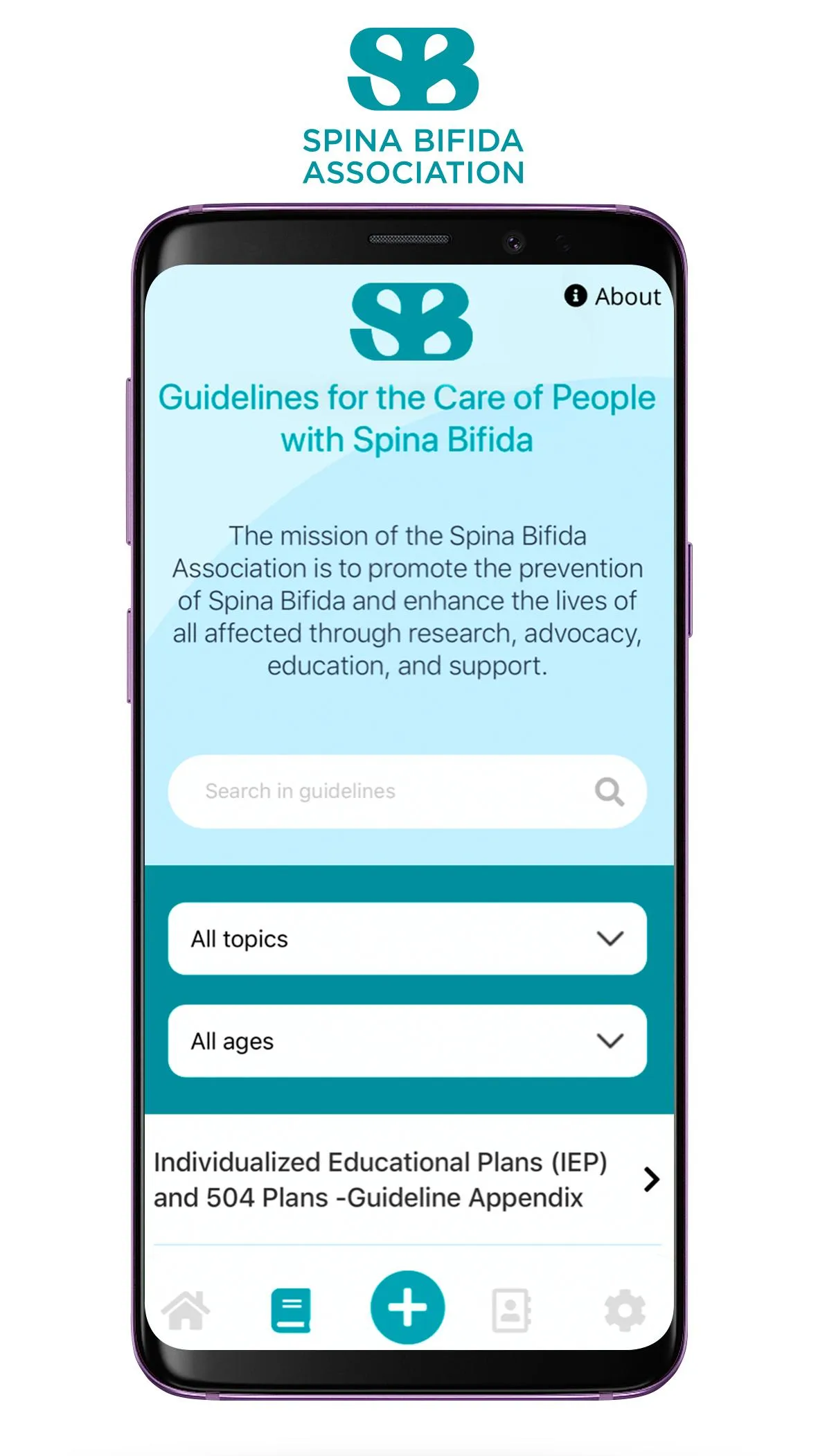 Spina Bifida Association | Indus Appstore | Screenshot