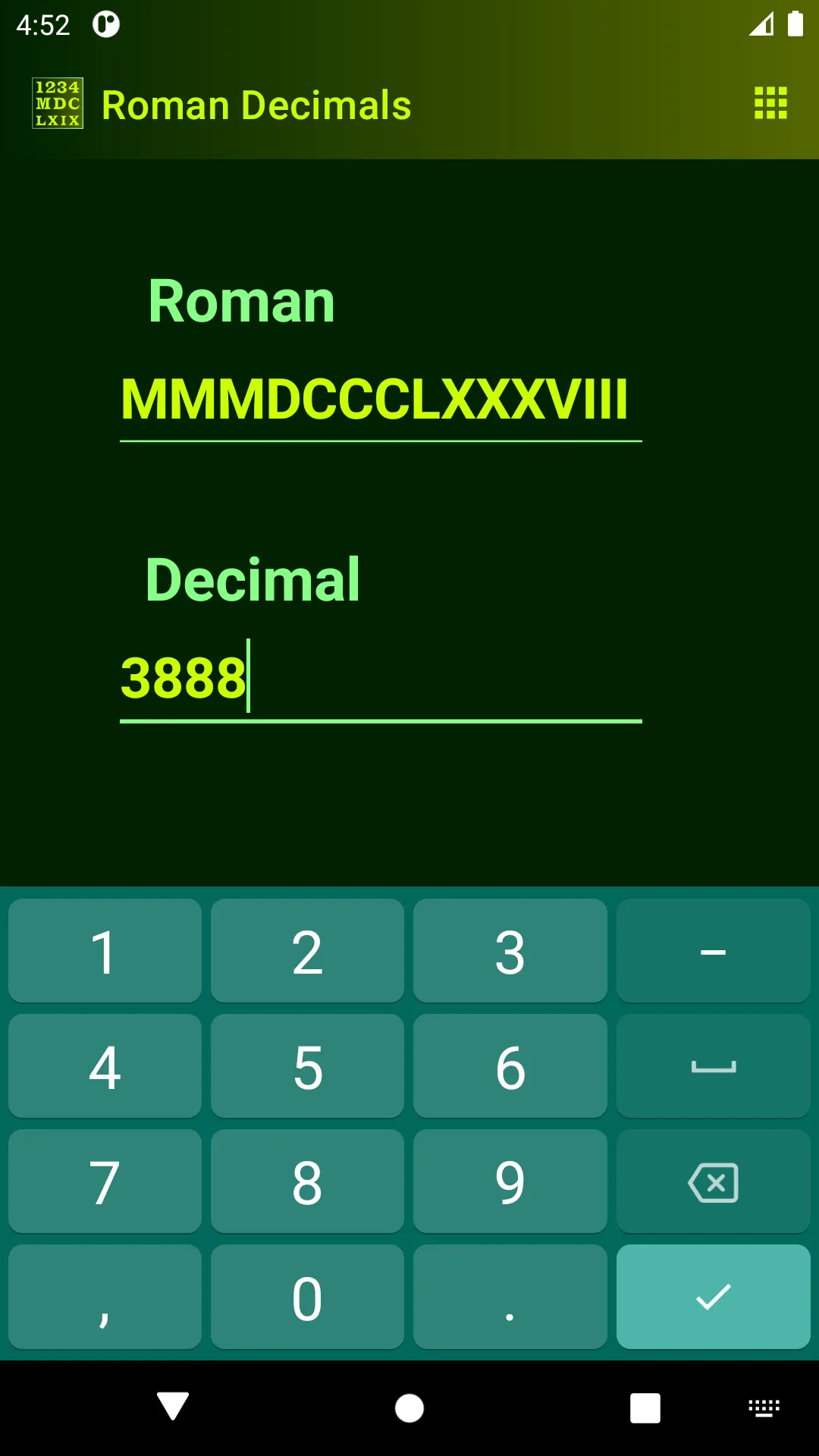 Roman Decimals | Indus Appstore | Screenshot