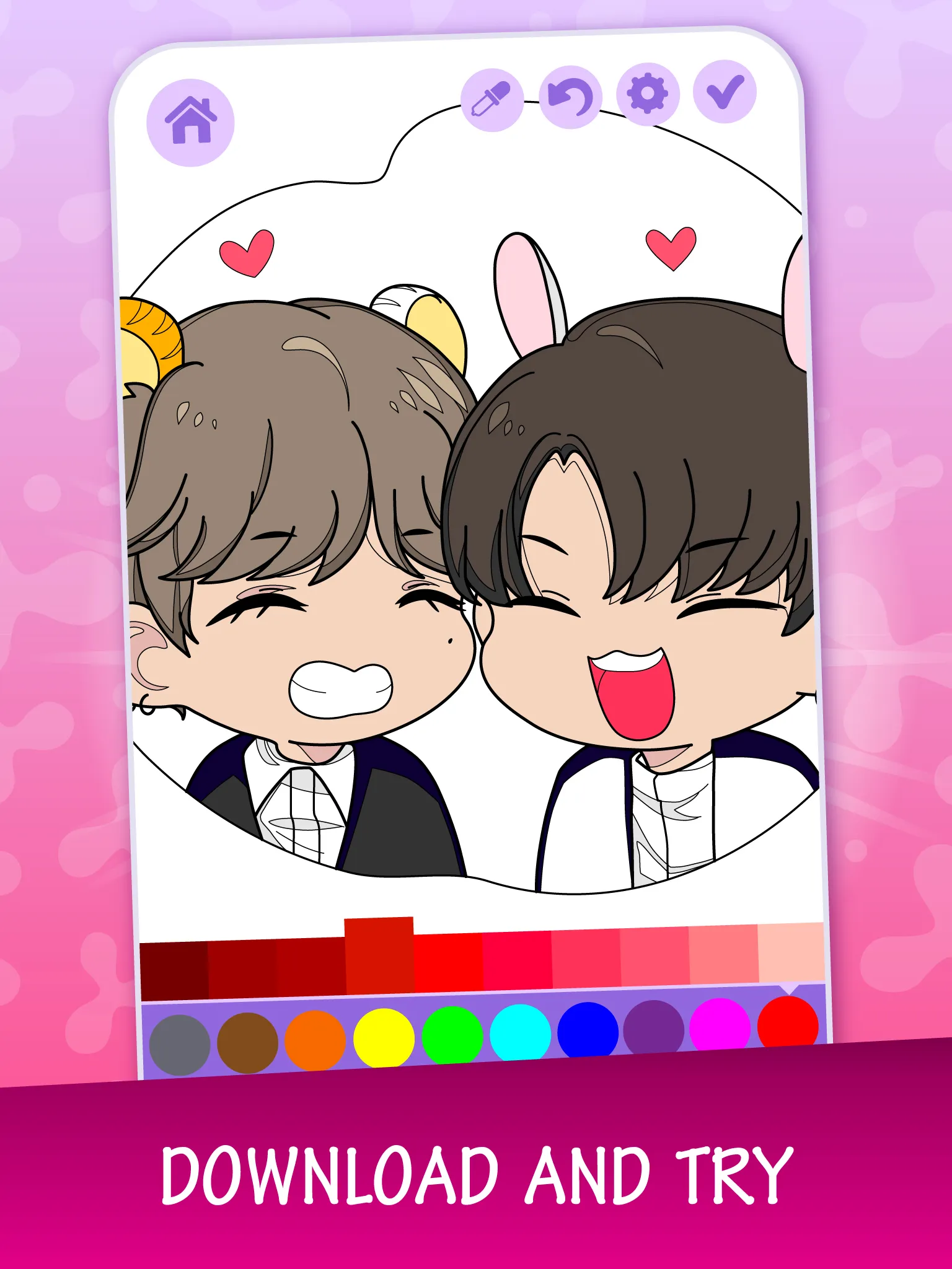 KPOP Chibi Idol Coloring Book | Indus Appstore | Screenshot