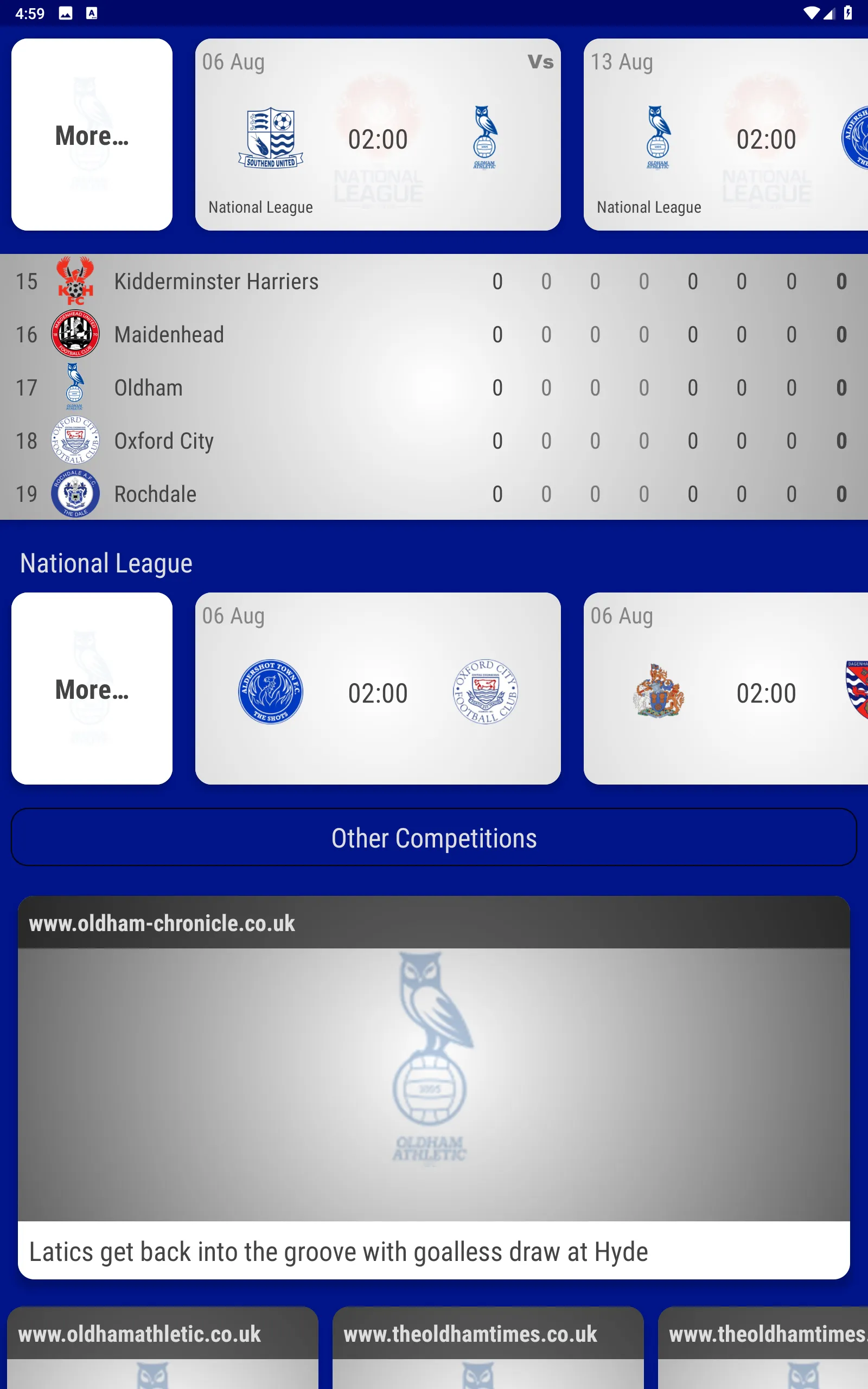 Oldham Athletic Fan App | Indus Appstore | Screenshot