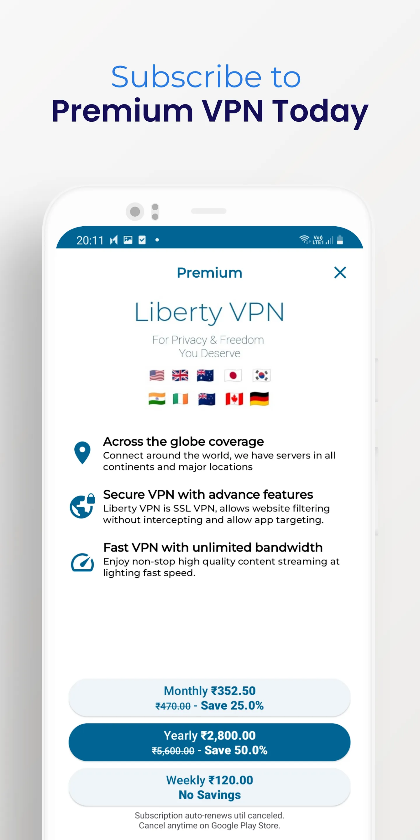 Liberty VPN Secure & Fast VPN | Indus Appstore | Screenshot