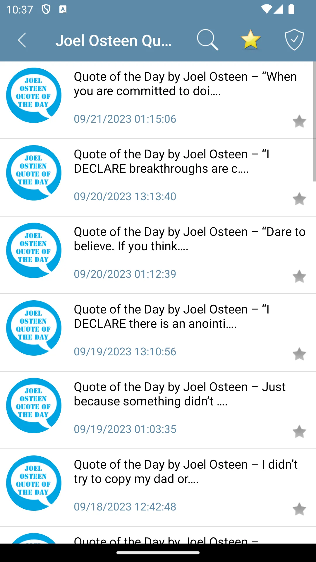 Joel Osteen Quote of the Day | Indus Appstore | Screenshot