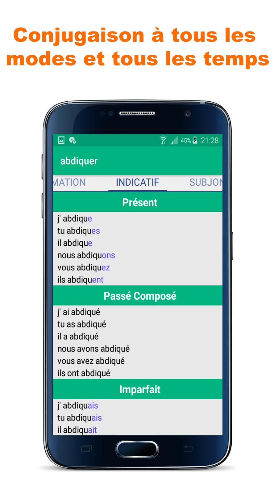 Conjugaison - Verbes Français | Indus Appstore | Screenshot