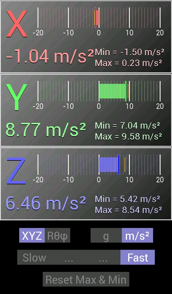 Accelerometer Meter | Indus Appstore | Screenshot