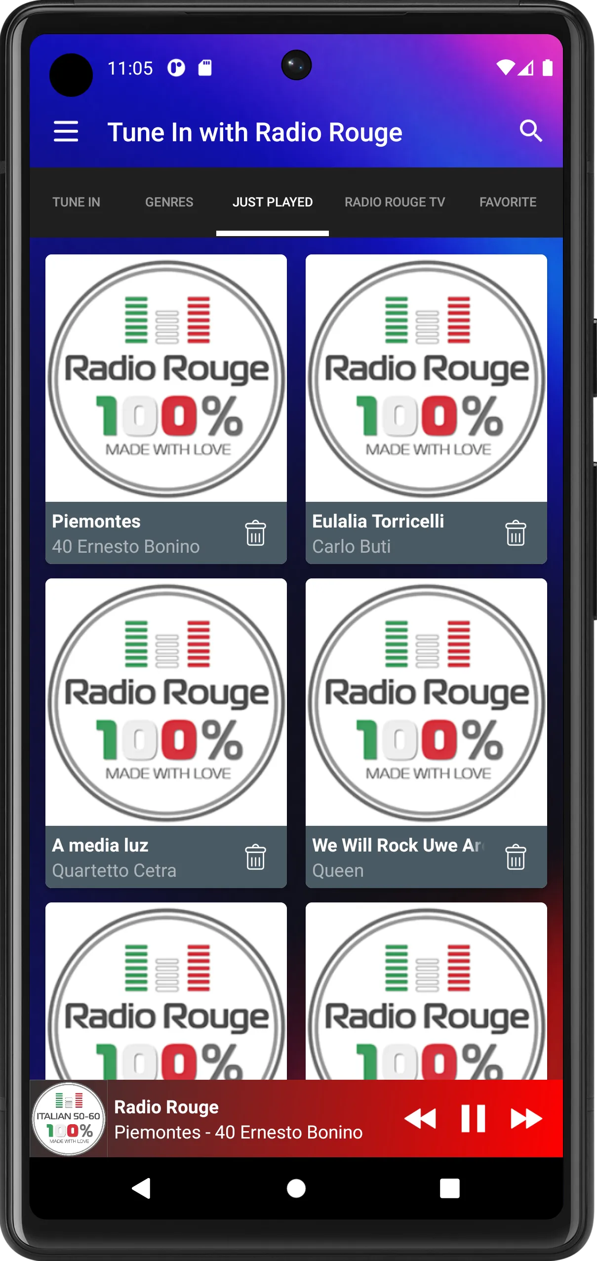 Radio Rouge Italy | Indus Appstore | Screenshot