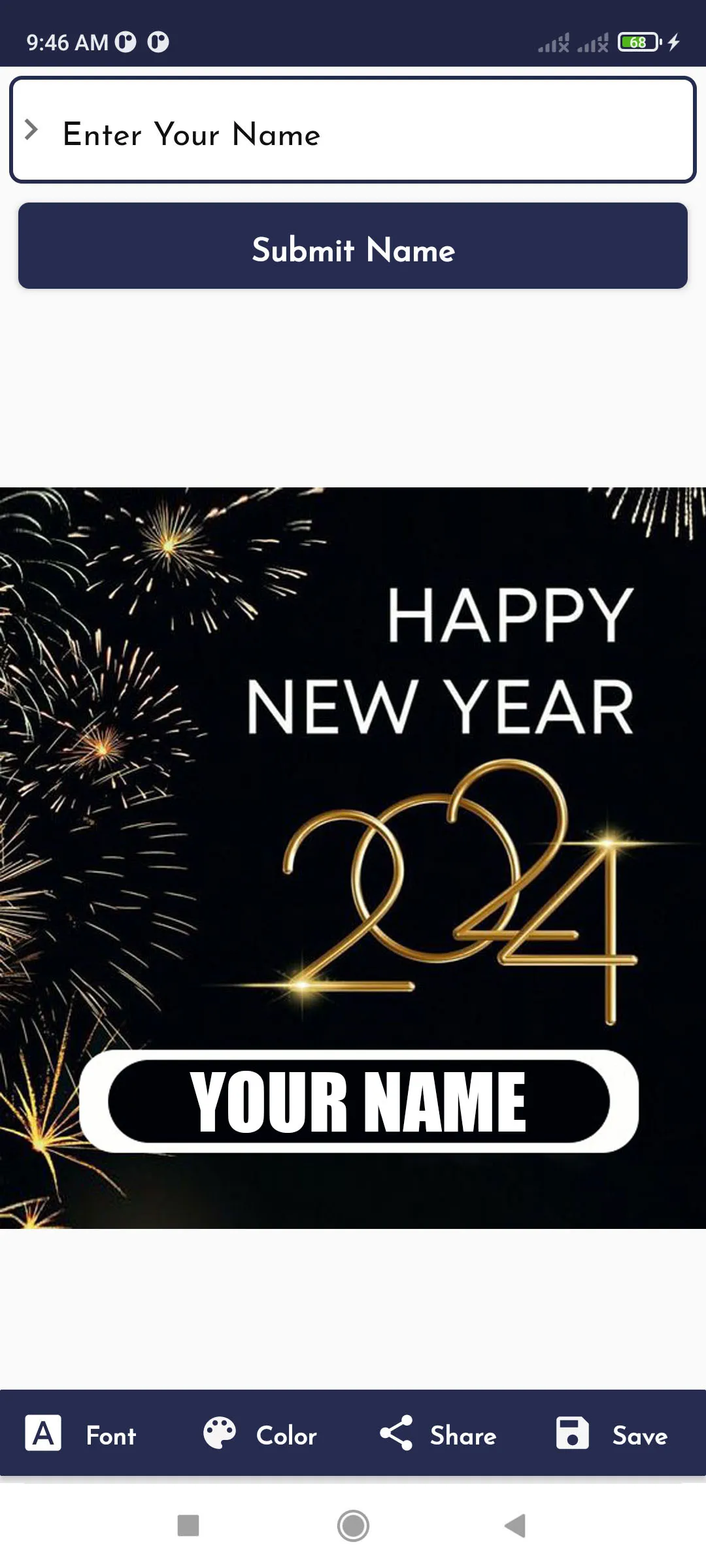 Happy New Year Name DP 2024 | Indus Appstore | Screenshot