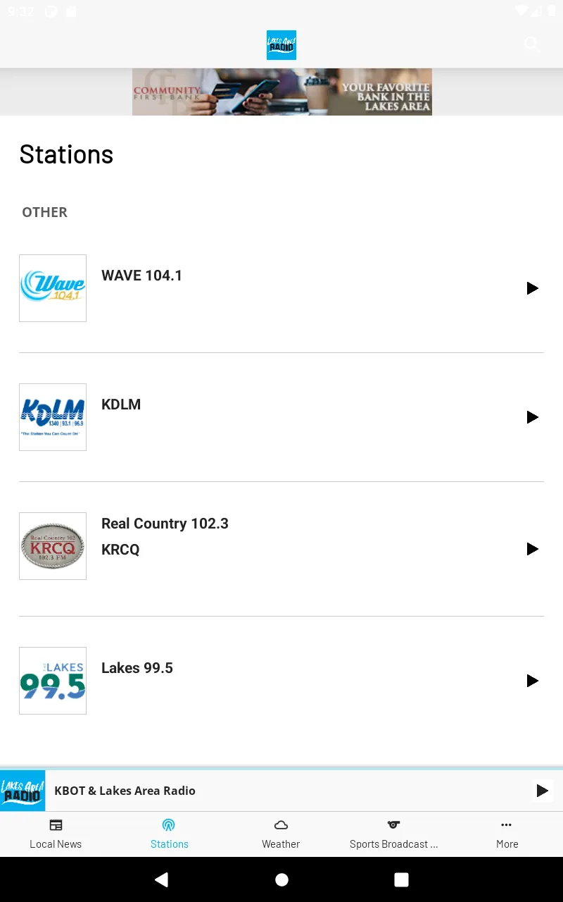 Lakes Area Radio | Indus Appstore | Screenshot