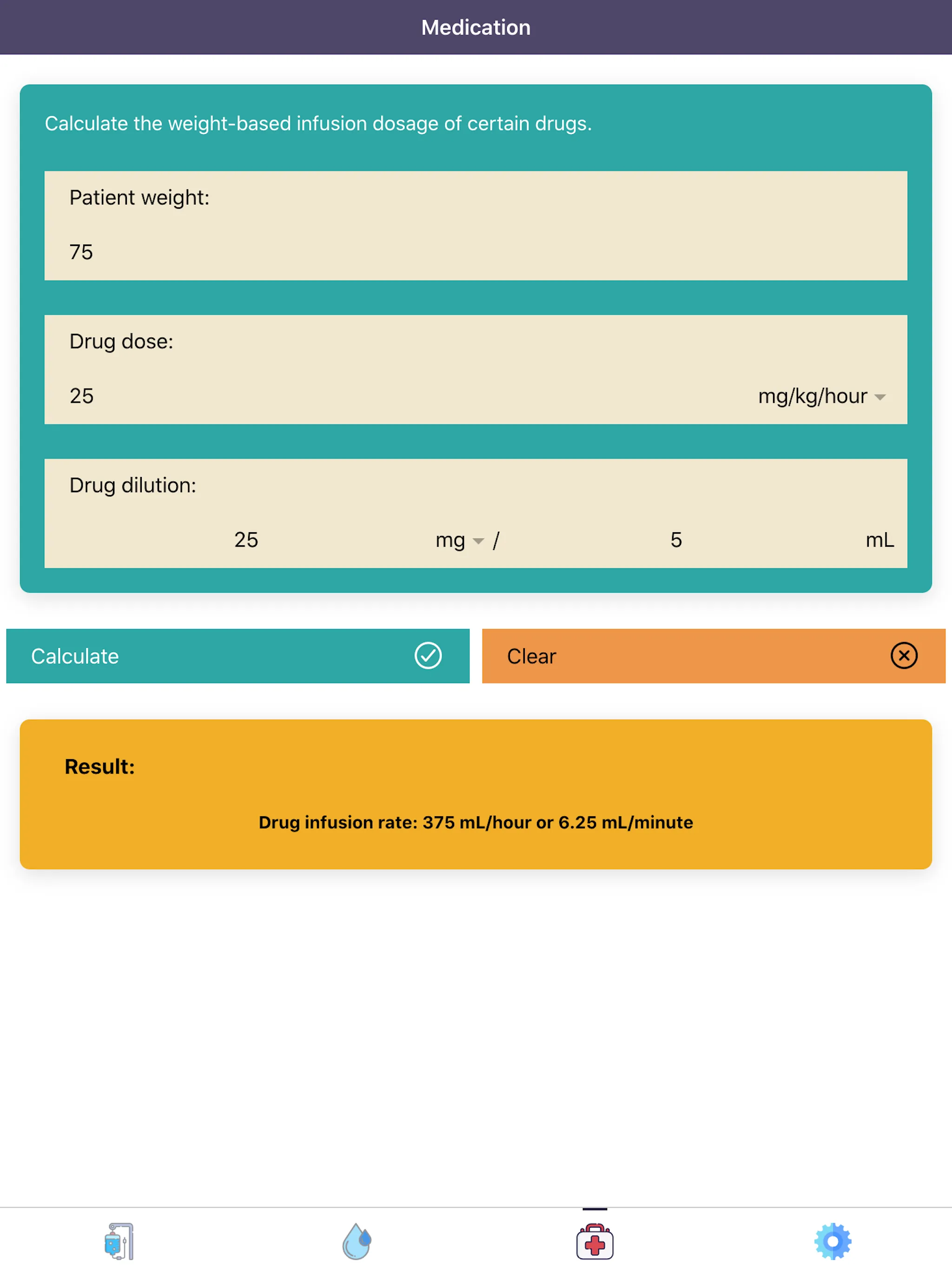 IV Infusion Calculator | Indus Appstore | Screenshot