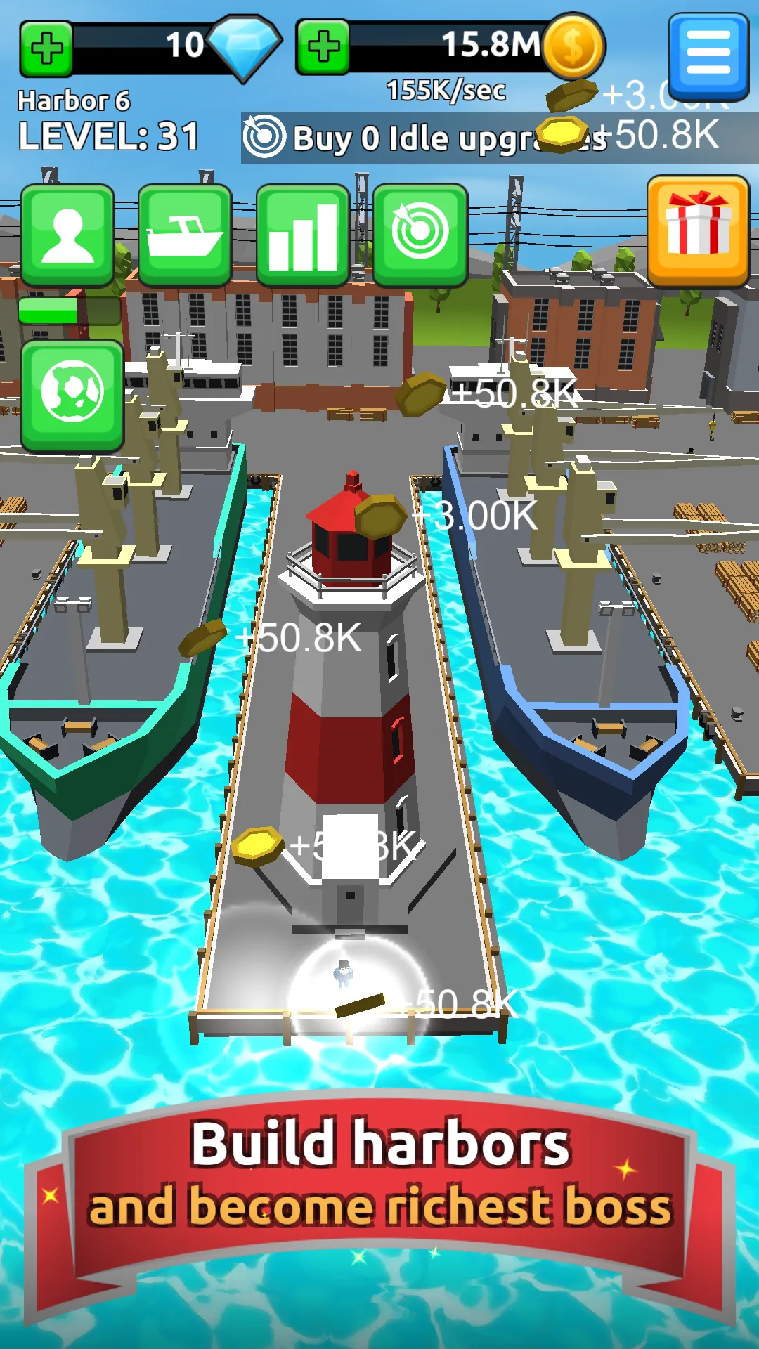 Harbor Tycoon Clicker | Indus Appstore | Screenshot