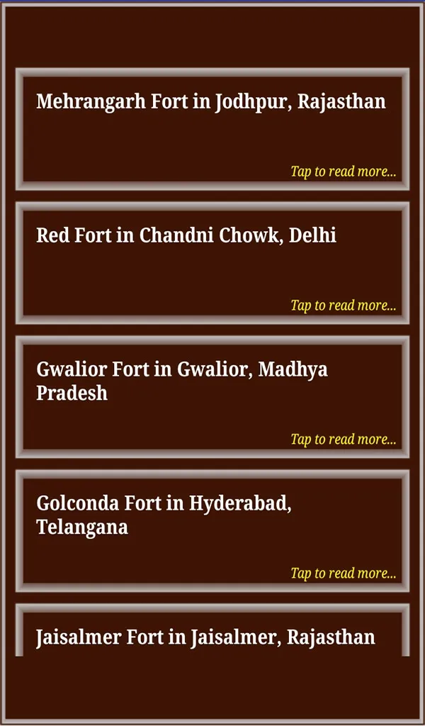 Forts in India | Indus Appstore | Screenshot