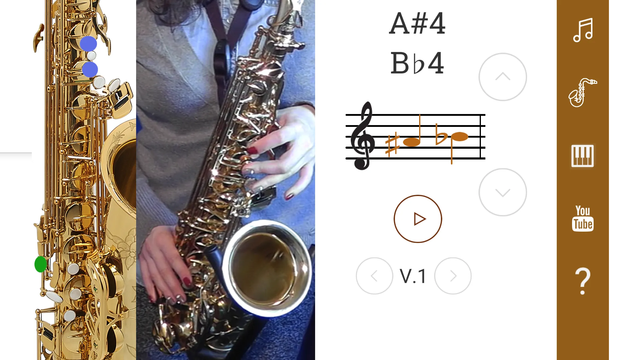 2D Saxophone Fingering Chart | Indus Appstore | Screenshot