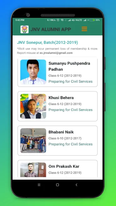 JNV Alumni App – Navodaya | Indus Appstore | Screenshot