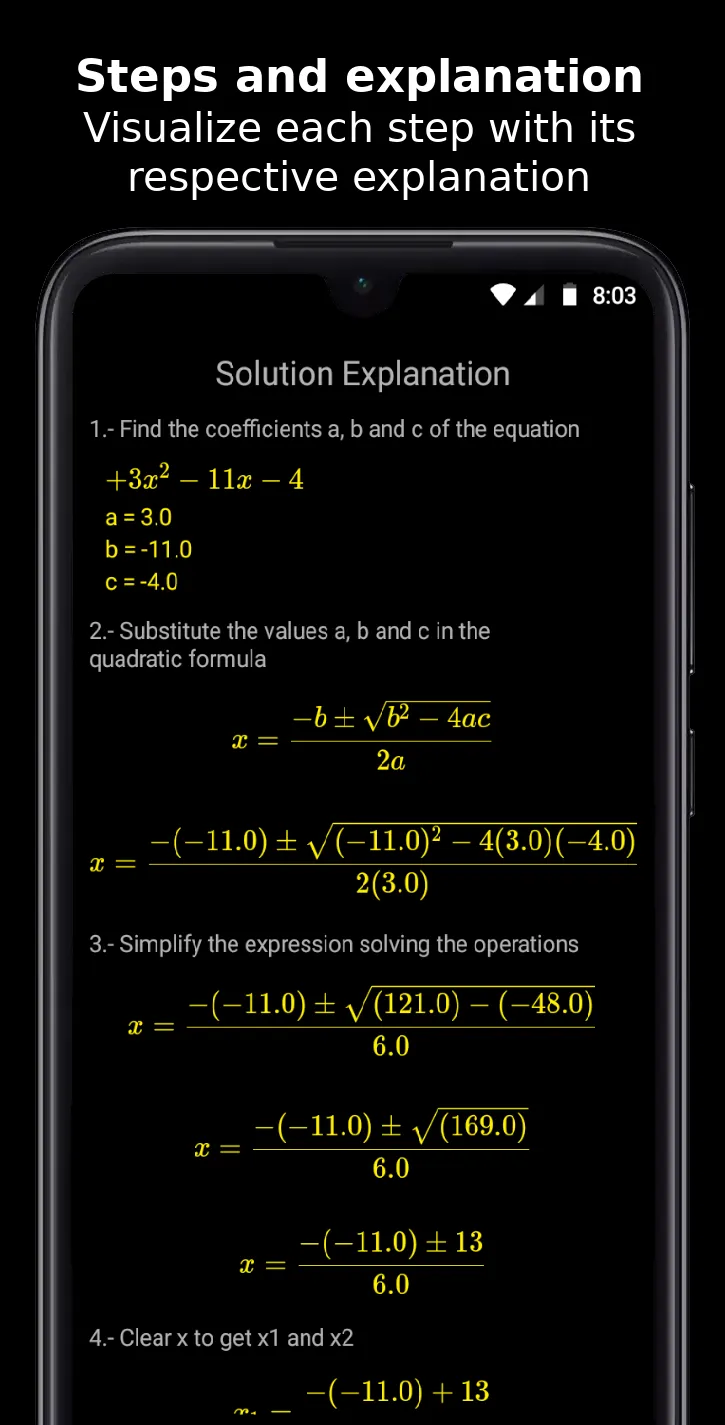 Fórmula quadrática  Matemática | Indus Appstore | Screenshot