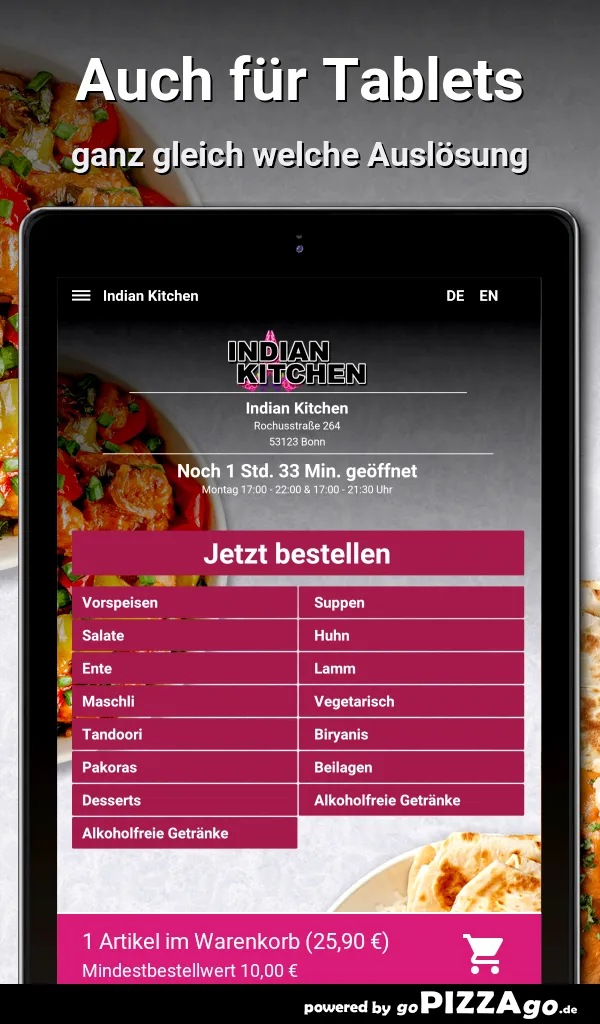 Indian Kitchen Bonn | Indus Appstore | Screenshot