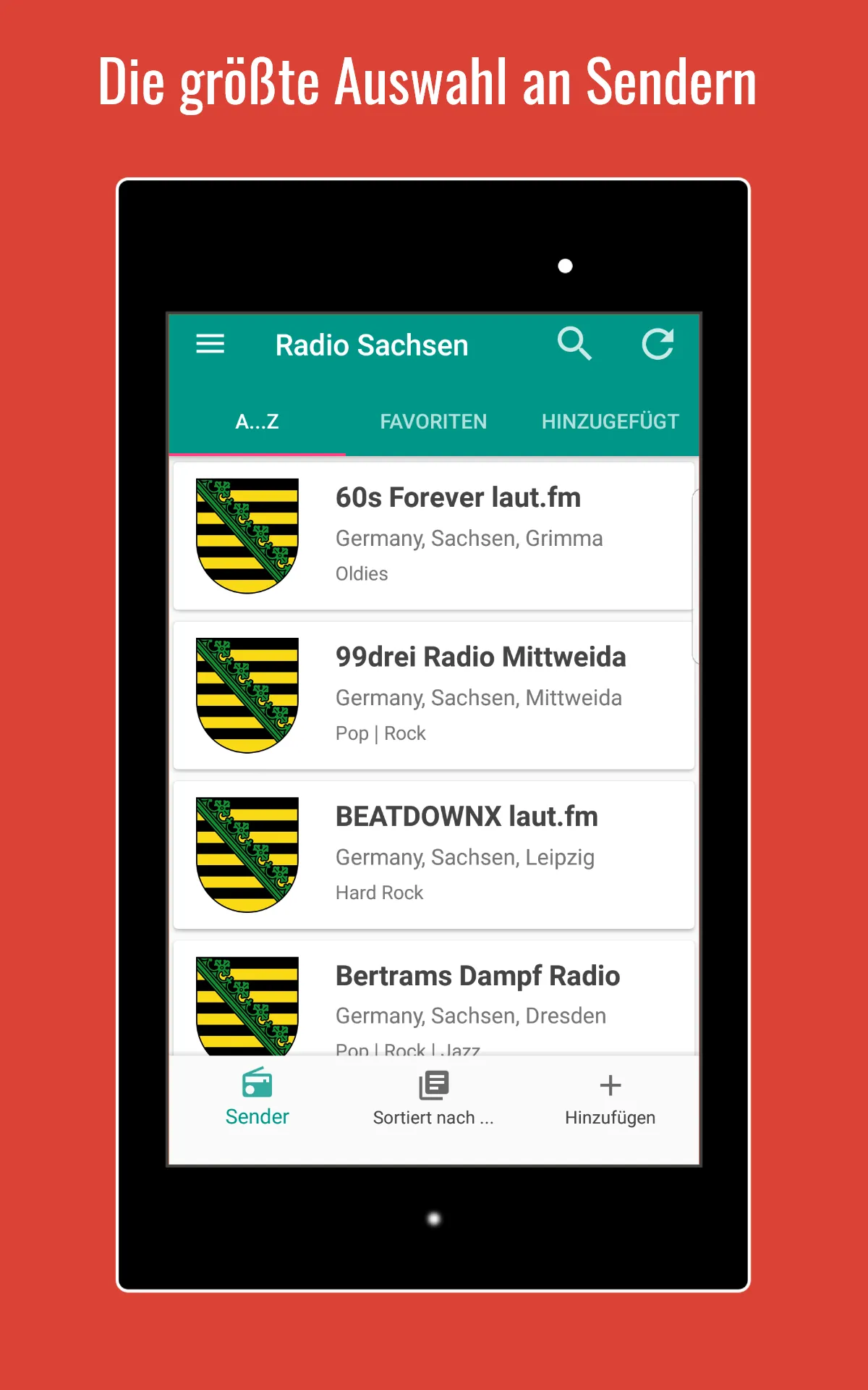 Radiosender Sachsen | Indus Appstore | Screenshot