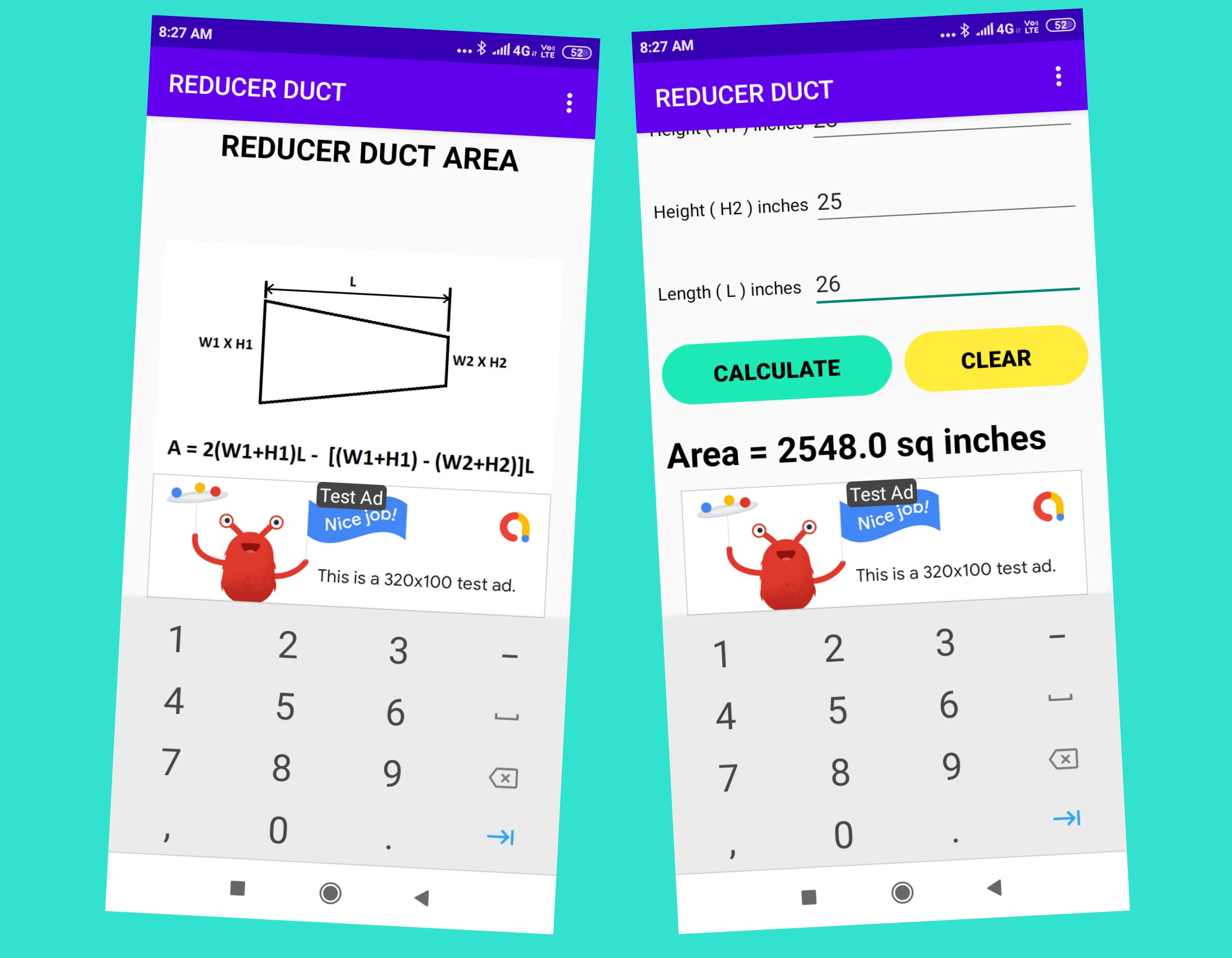 Duct Area Calculator | Indus Appstore | Screenshot