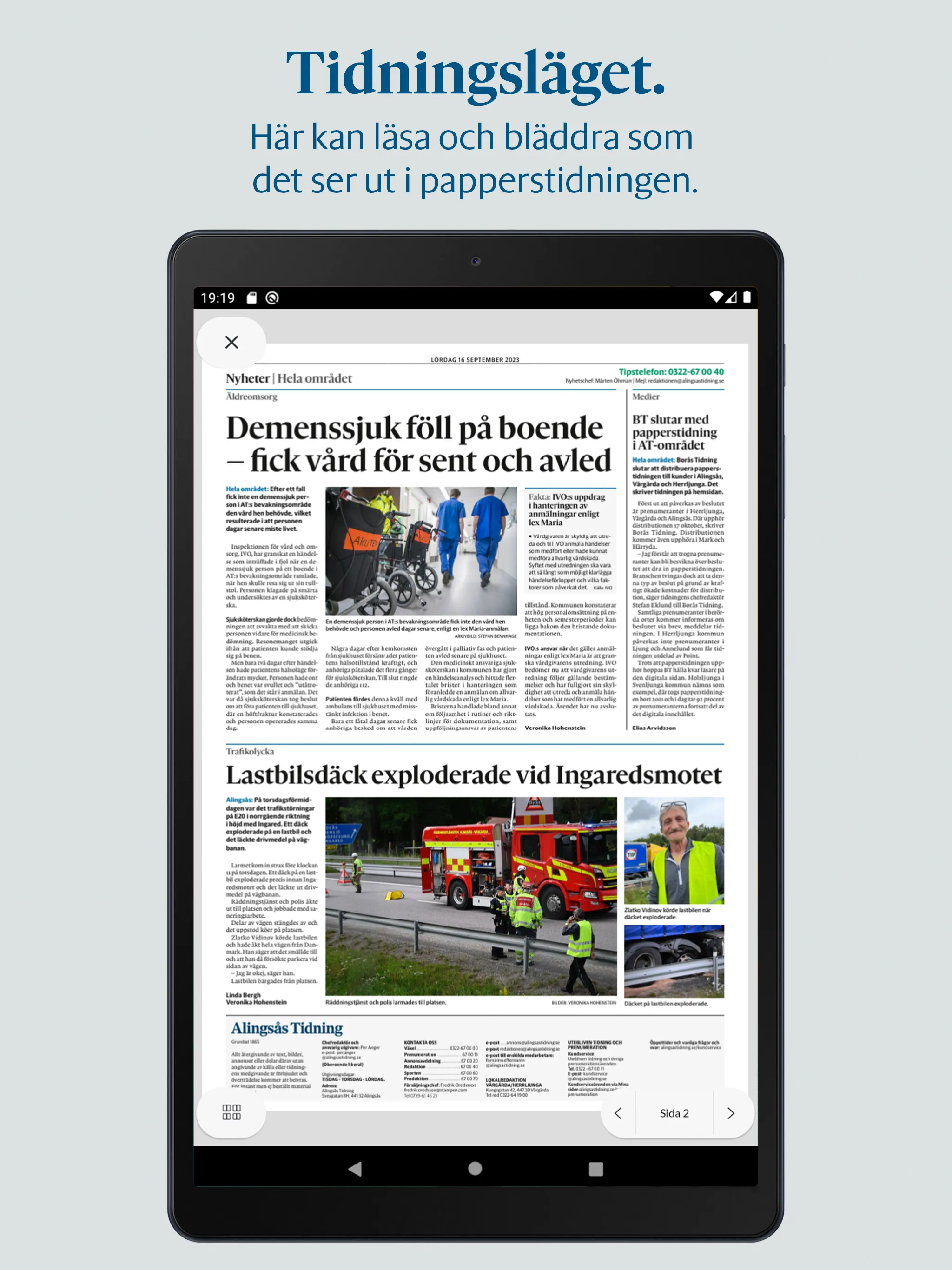 Alingsås Tidning e-tidning | Indus Appstore | Screenshot