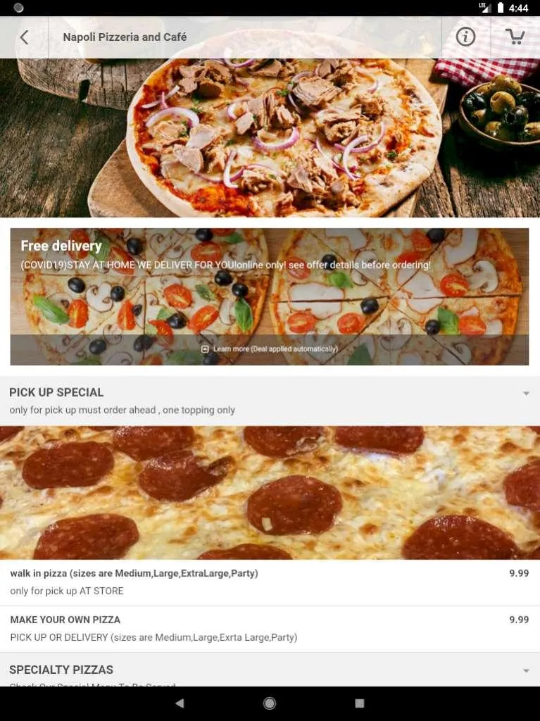 NAPOLI PIZZERIA & CAFE | Indus Appstore | Screenshot