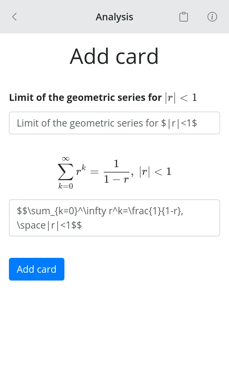 TeXEditor LaTeX Math Flashcard | Indus Appstore | Screenshot