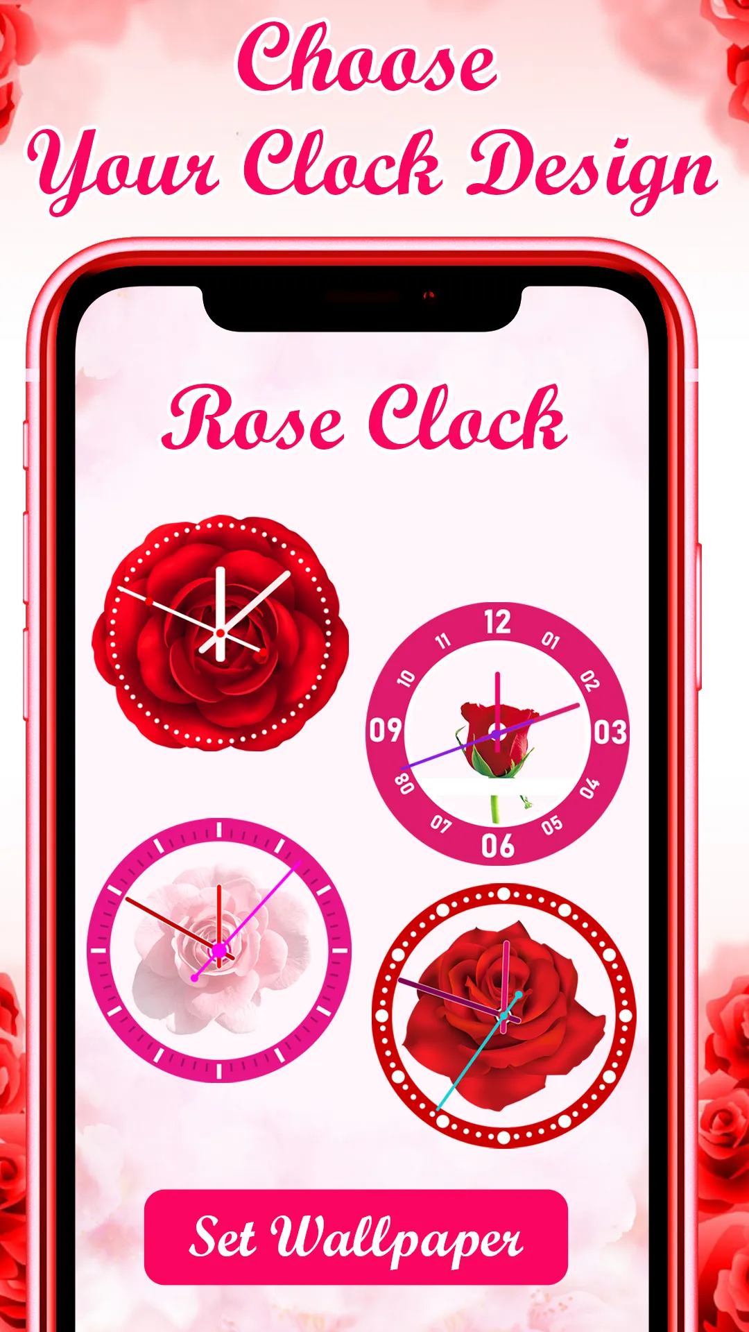 Rose Clock Live Rose Wallpaper | Indus Appstore | Screenshot