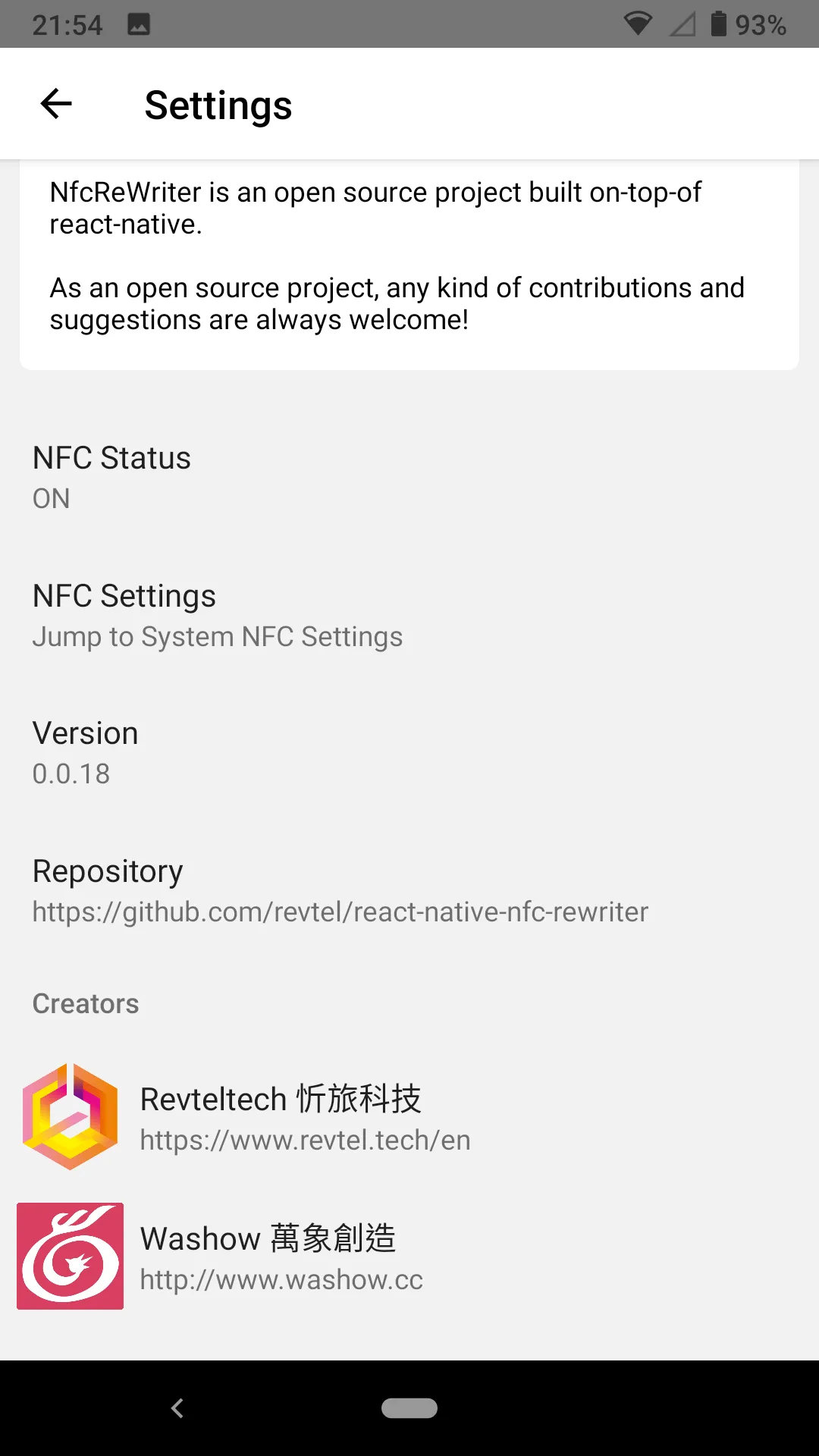 NFC ReWriter | Indus Appstore | Screenshot