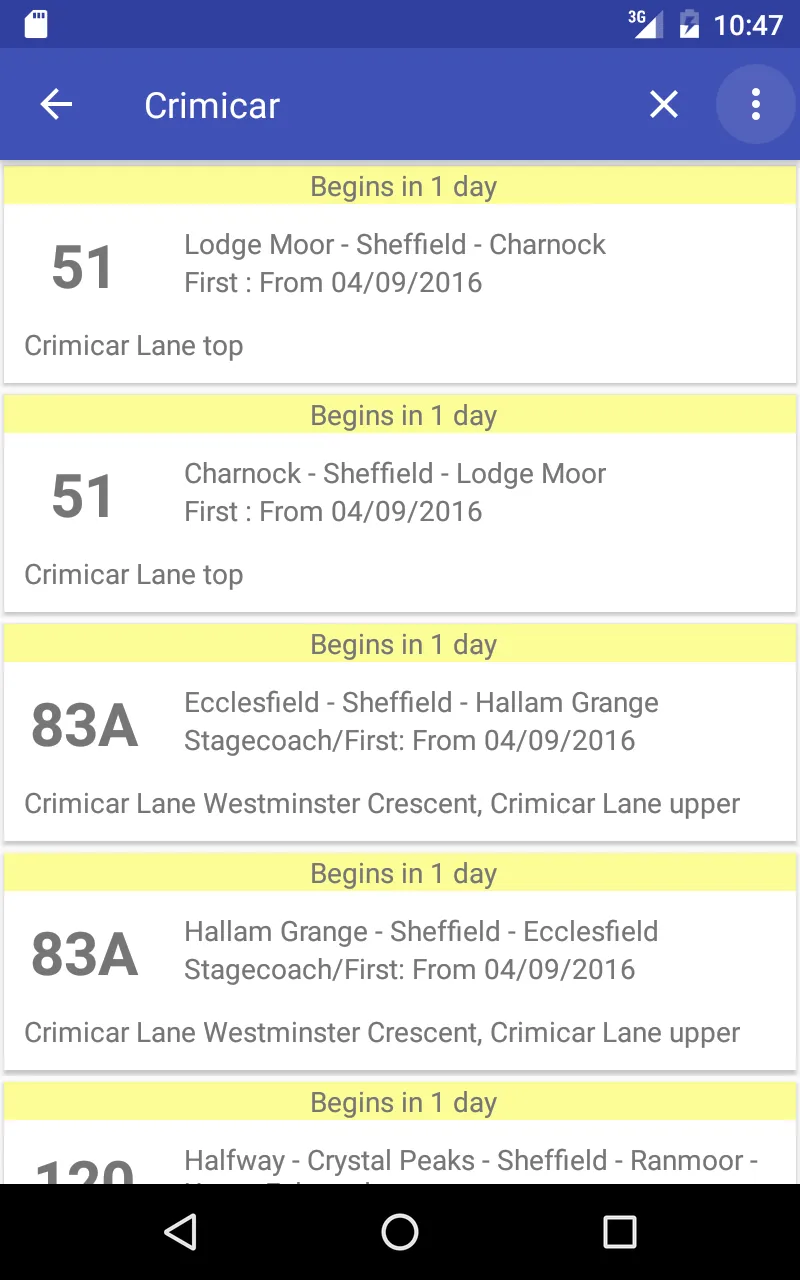 GoTimetable Sheffield | Indus Appstore | Screenshot