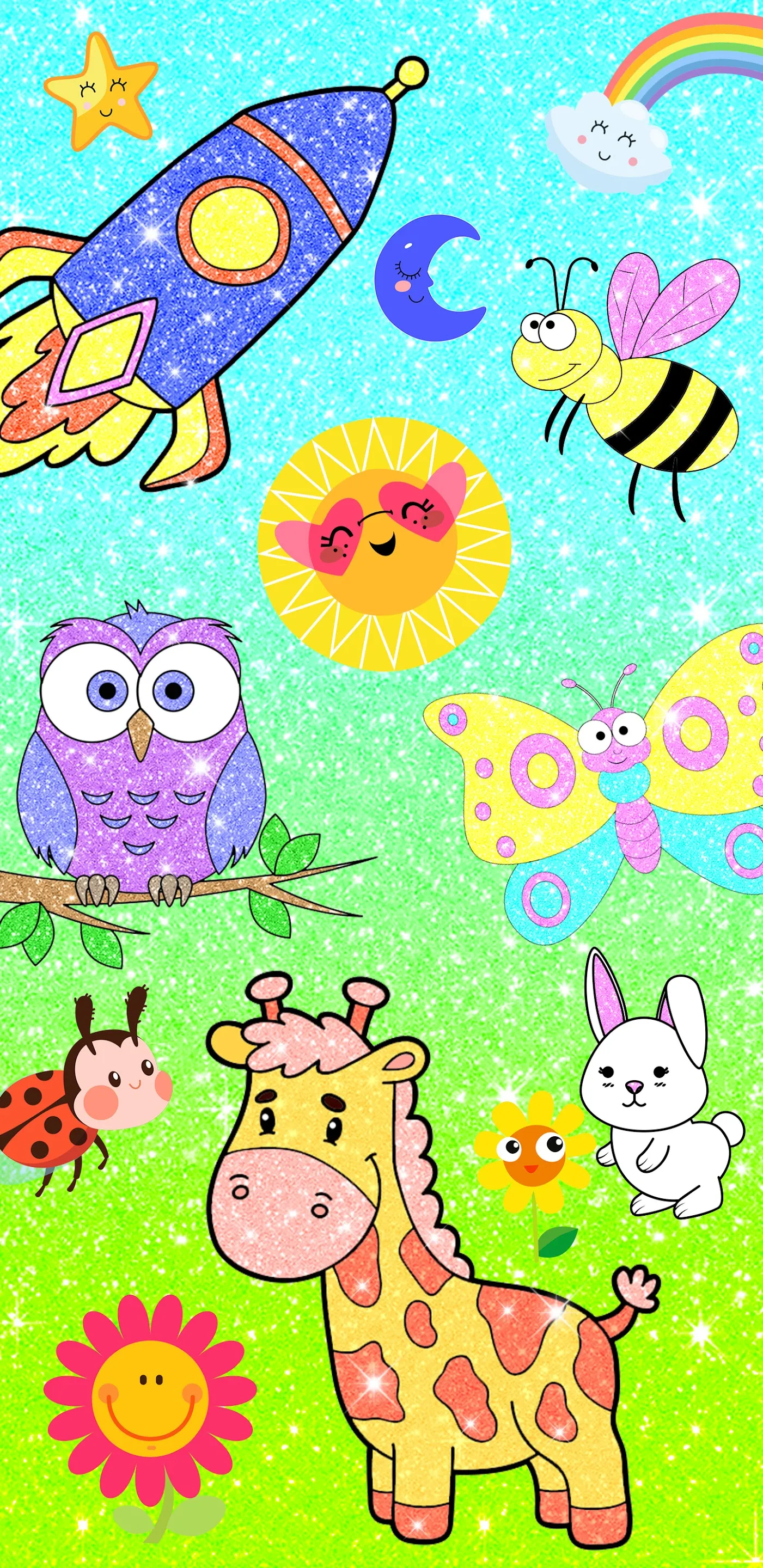 Glitter Coloring Game for Kids | Indus Appstore | Screenshot