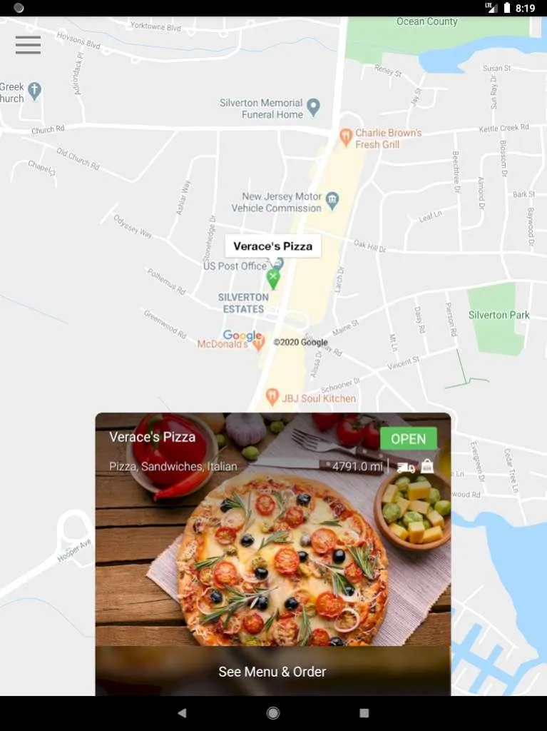 Verace's Pizza Toms River | Indus Appstore | Screenshot