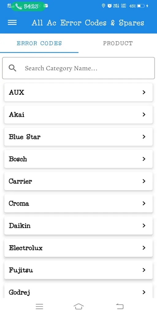 All Ac Error Codes & Spares | Indus Appstore | Screenshot
