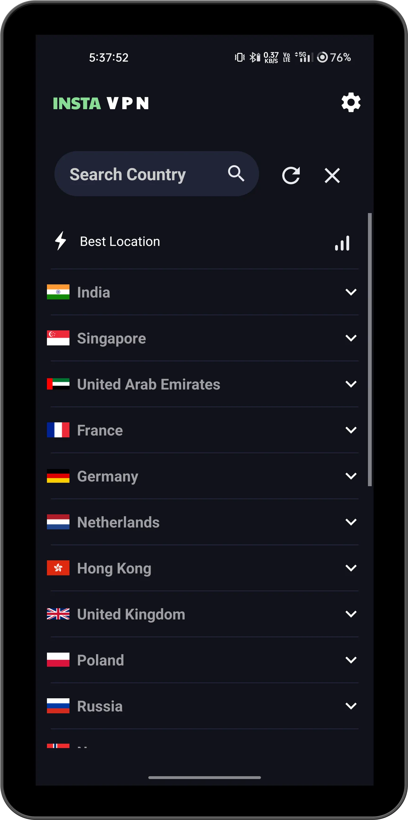 Insta VPN : Lightning Fast VPN | Indus Appstore | Screenshot