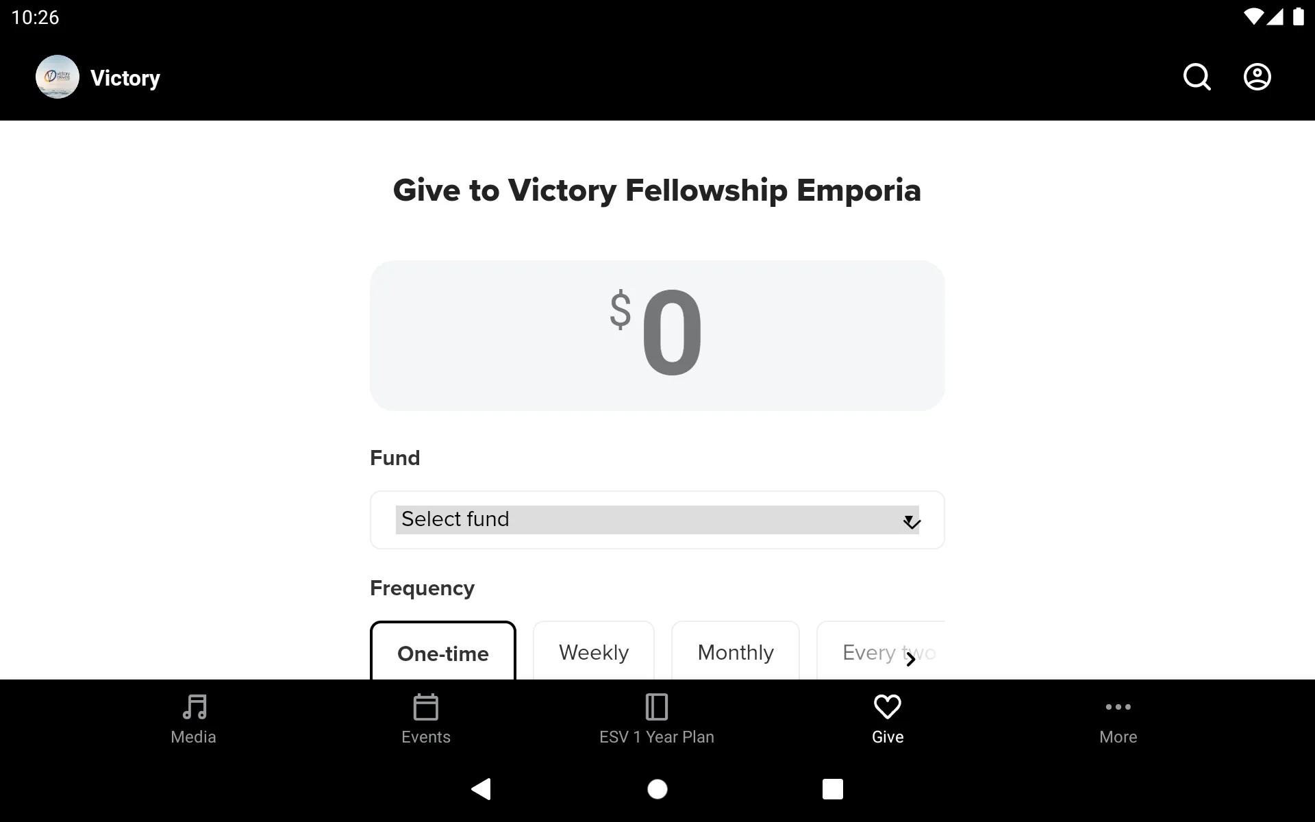 Victory Fellowship Emporia | Indus Appstore | Screenshot