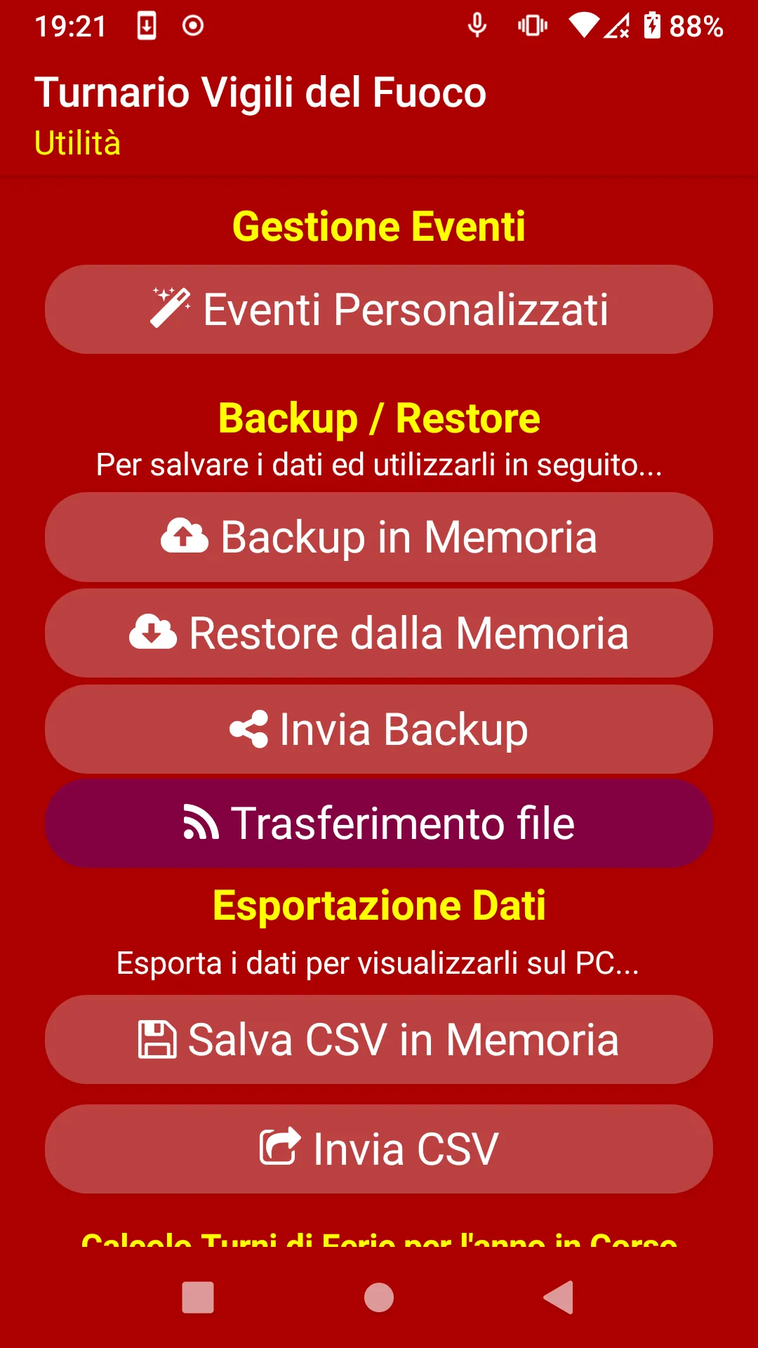 Turnario Vigili del Fuoco | Indus Appstore | Screenshot