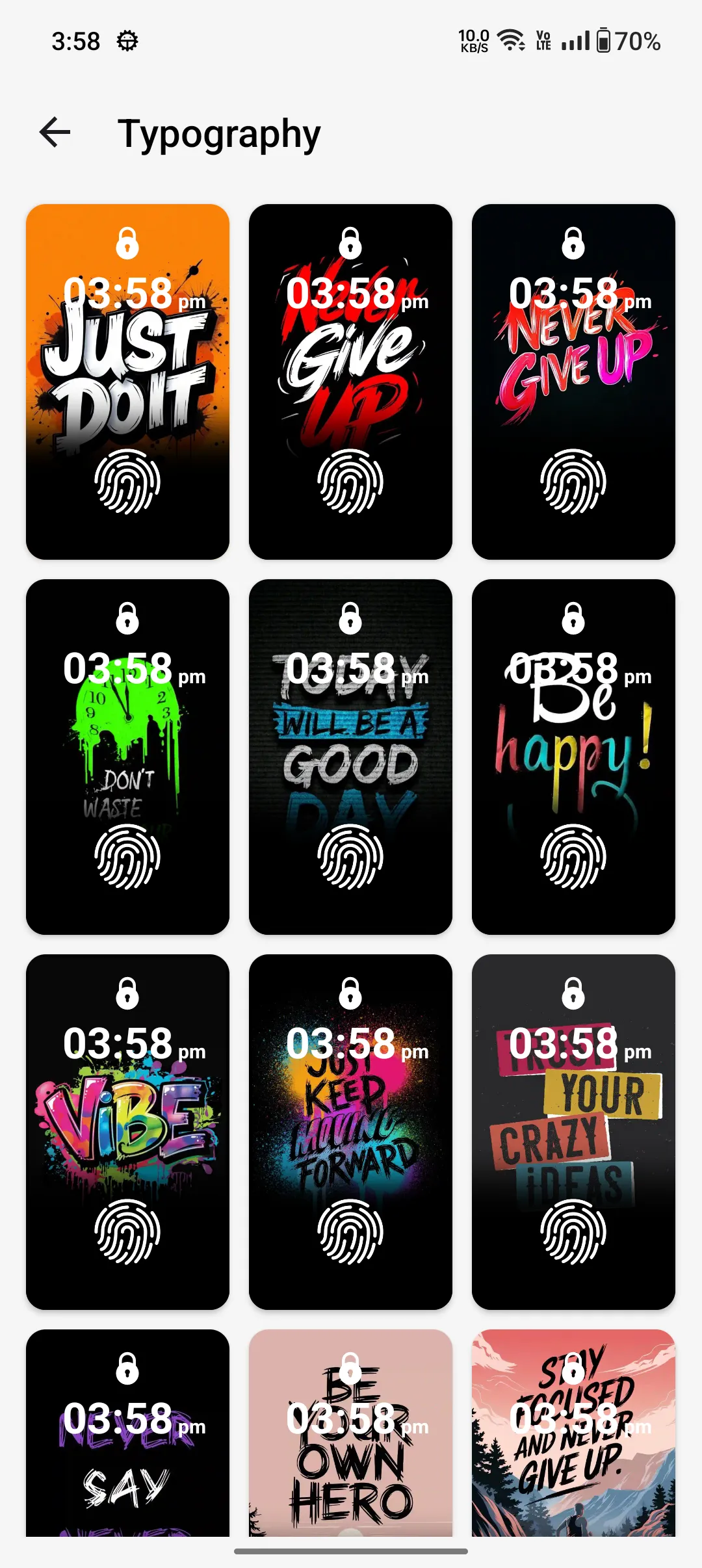 InScreen fingerprint animation | Indus Appstore | Screenshot