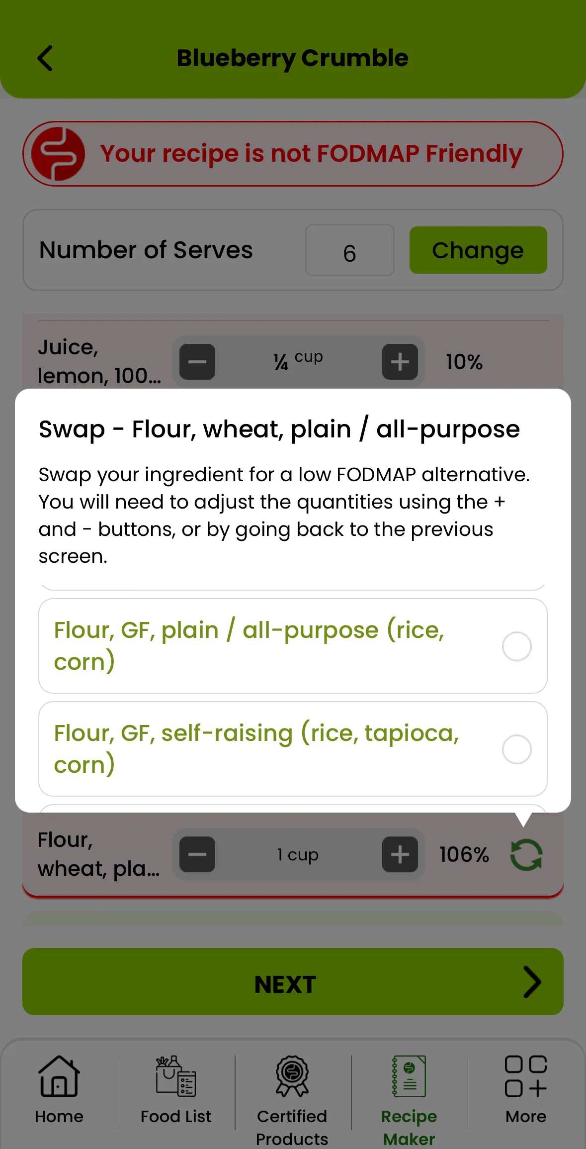 FODMAP Friendly | Indus Appstore | Screenshot