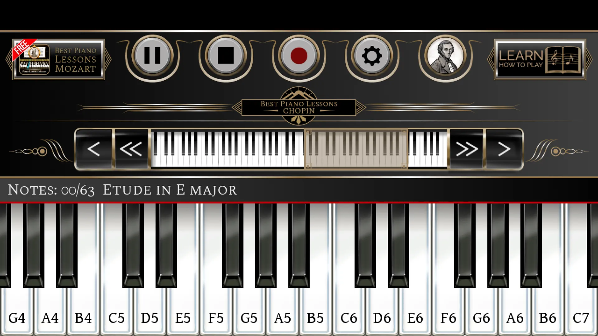 Piano Lessons Chopin | Indus Appstore | Screenshot