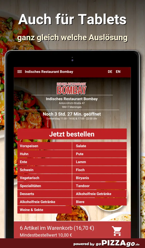 Indisches Restaurant Bombay Me | Indus Appstore | Screenshot