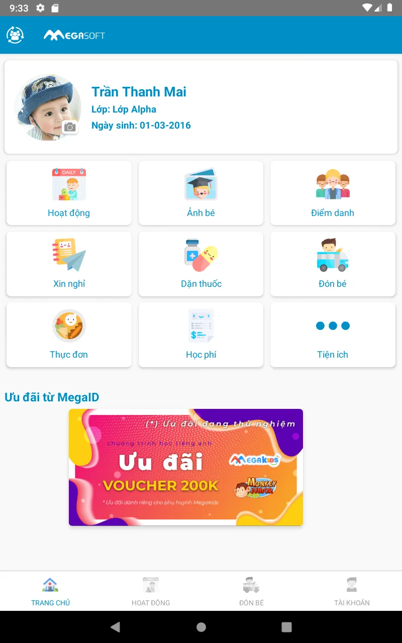 Megakids Phụ Huynh | Indus Appstore | Screenshot