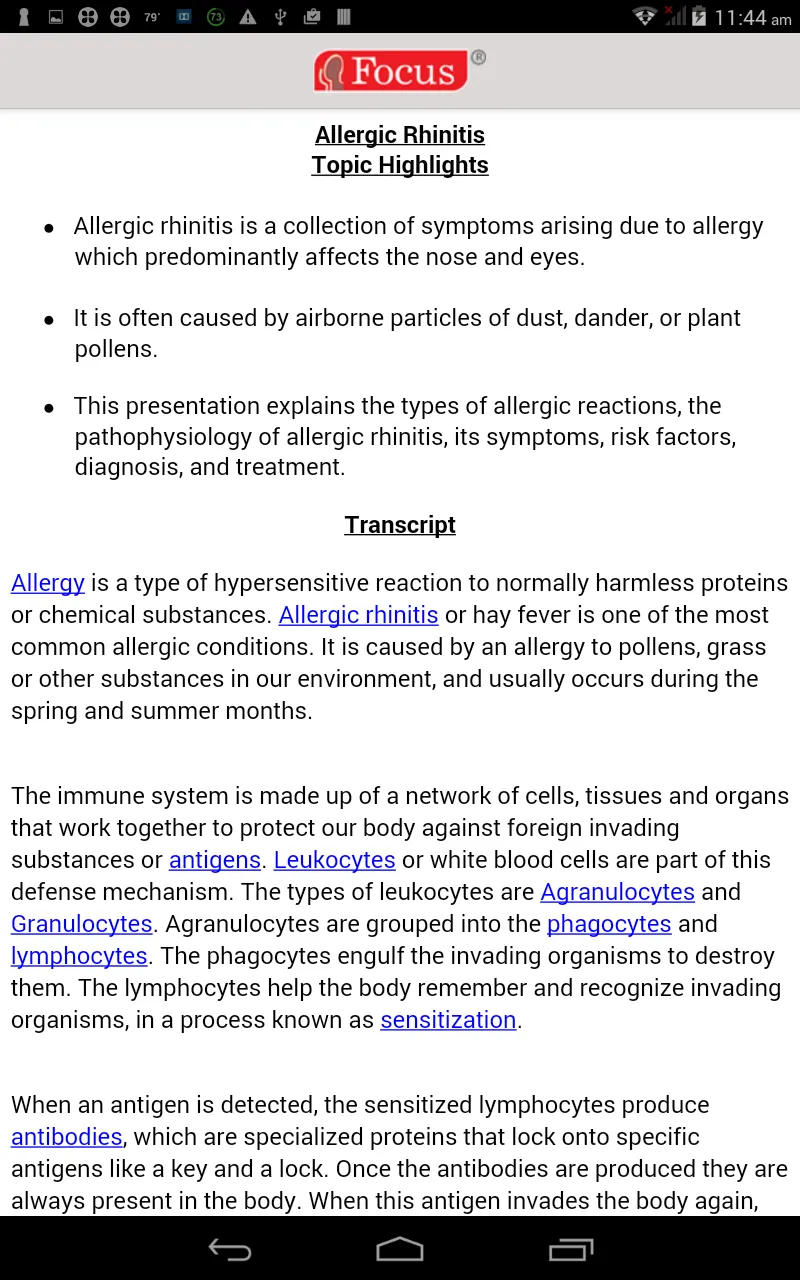 Allergic Rhinitis | Indus Appstore | Screenshot