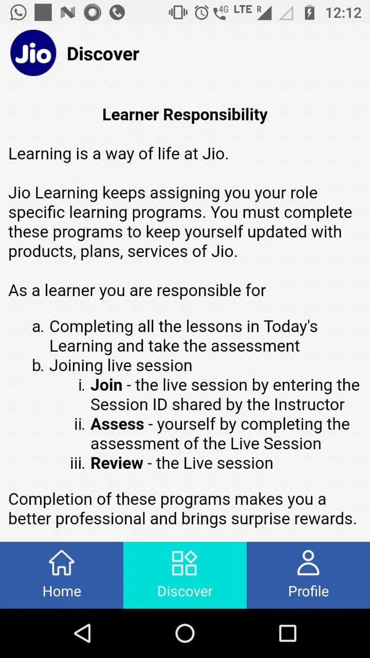 Jio Partner Training | Indus Appstore | Screenshot