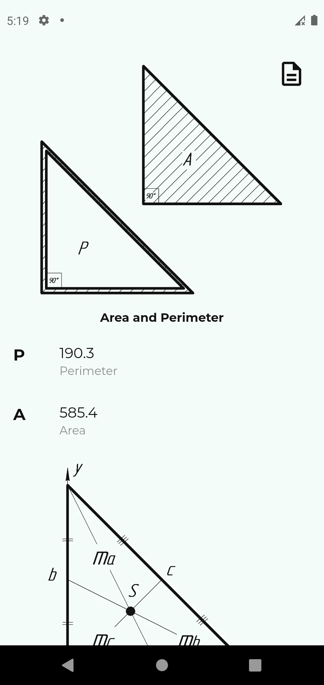 Triangle angle calculator | Indus Appstore | Screenshot